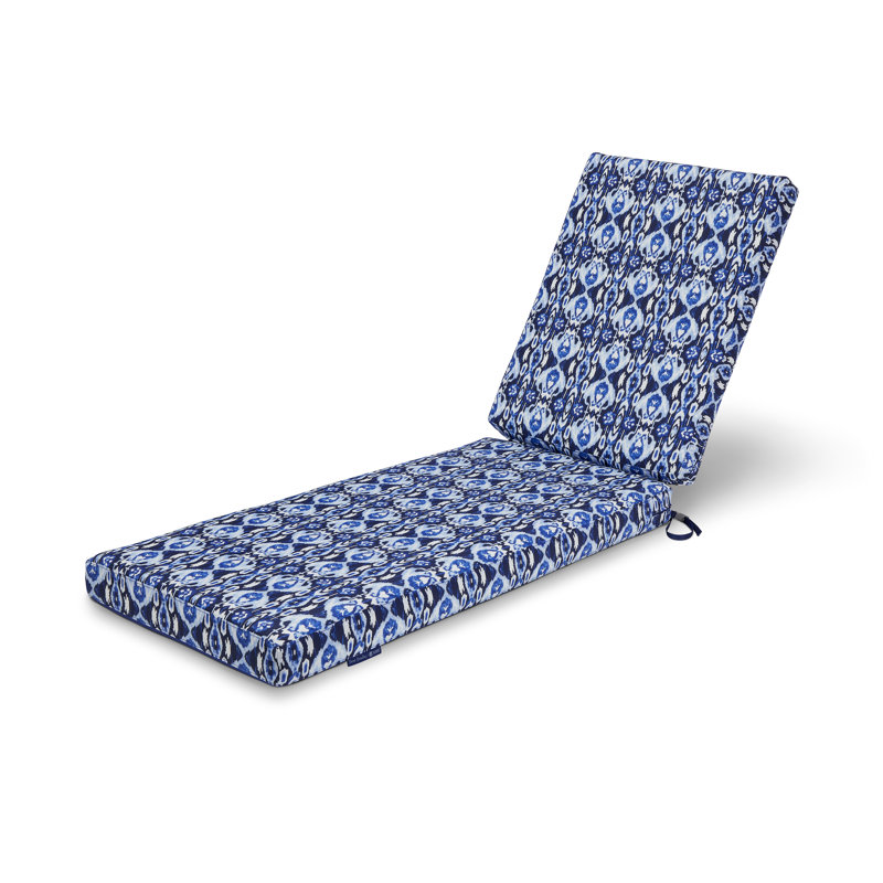 Vera Bradley Outdoor 3" Chaise Lounge Cushion, 48" W x 32" D, Ikat Island