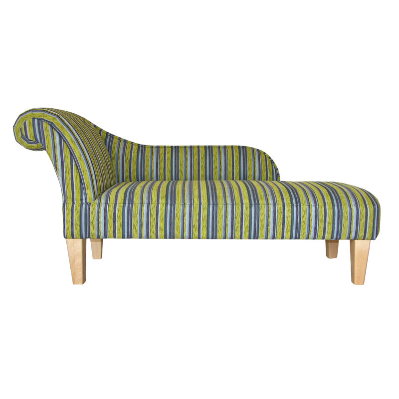 Fallston Upholstered Chaise Lounge, Beech, Left-Hand Chaise, Metro Lime