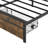 Neutral gray upholstered queen size bed frame with LED lighting, under-bed storage and built-in charging station for bedroom