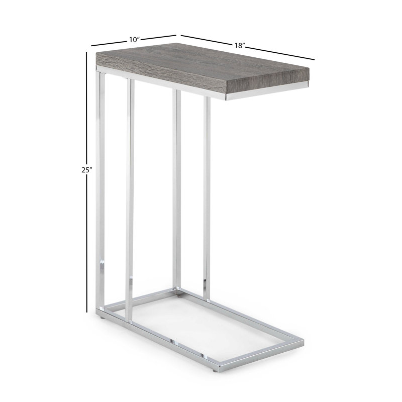 Table de bout en C Philippos, Gris clair