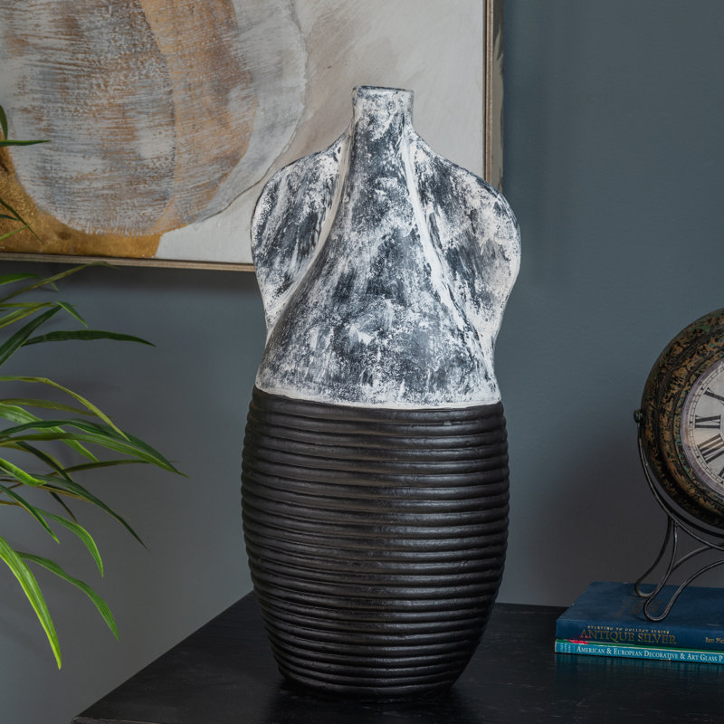 Vase de table en céramique 20,25 po Fujimoto