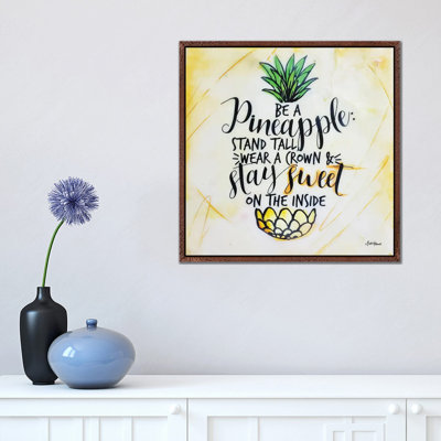 Be a Pineapple by Britt Hallowell - 1 Piece Wall Art on Canvas