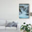« cascade d’eau bleue », photographie sur toile tendue-1812695103