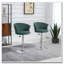 Ensemble de 2 tabourets réglables, tabouret de cuisine rembourré en velours