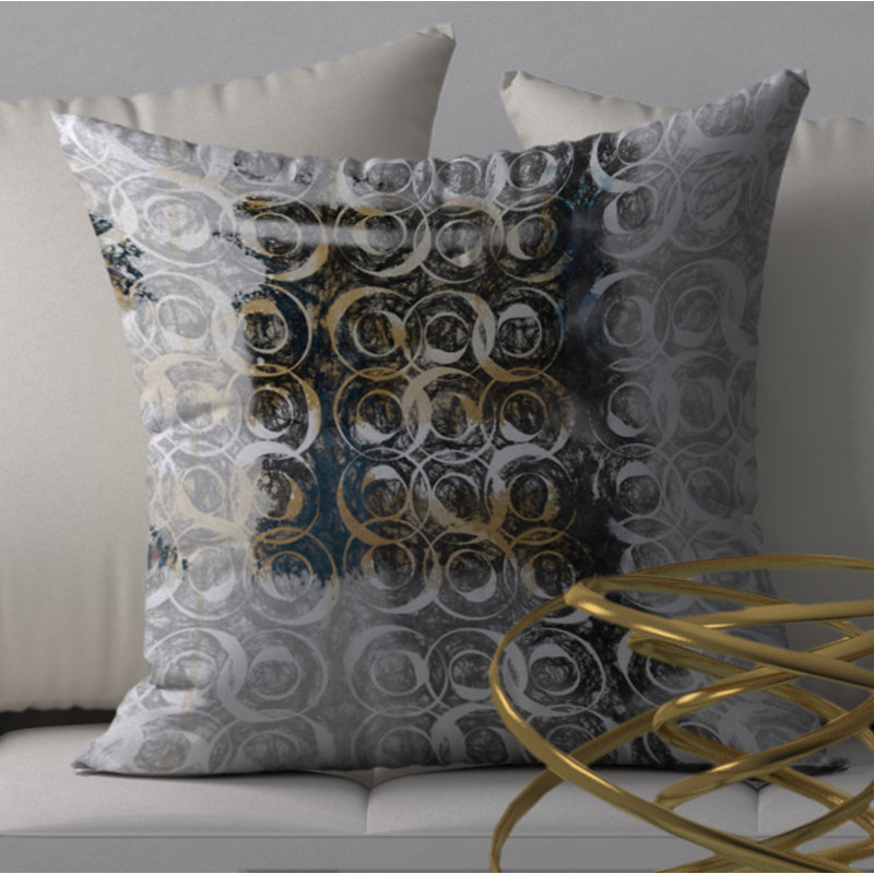 Abstract Reversible Throw Pillow, 20" x 20"