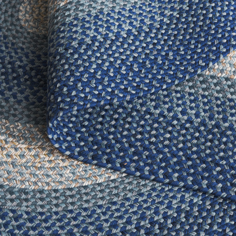 Tapis intérieur / extérieur à rayures Emeryville Performance, Ovale 5 pi x 8 pi
