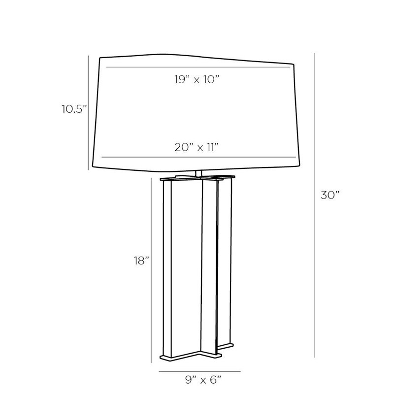 Lyon Table Lamp, Bronze