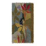 Vintage Swedish Rya Rug, Vibrant Scandinavian Floral Patterns - Rug & Kilim