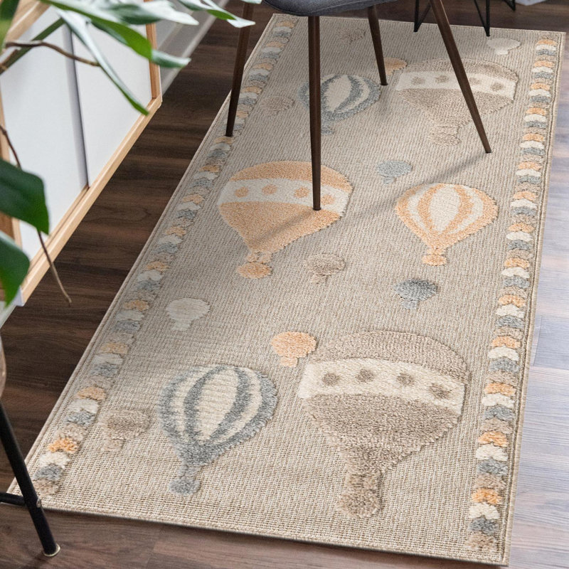 Unique Loom Balloons Whimsy Kids Rug, Runner 2' x 4'1"