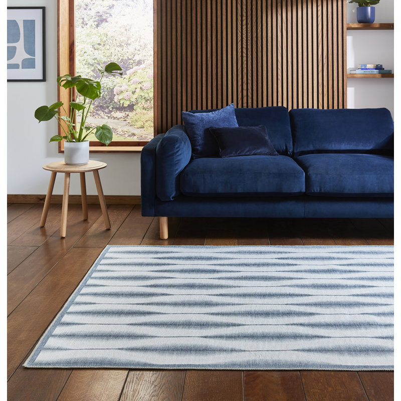 Scion Floral Digitally Printed 185cm X 290cm Area Rug, Rectangle 76 x 150 cm, Blue
