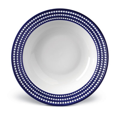 Perlee White Rimmed Serving Bowl
