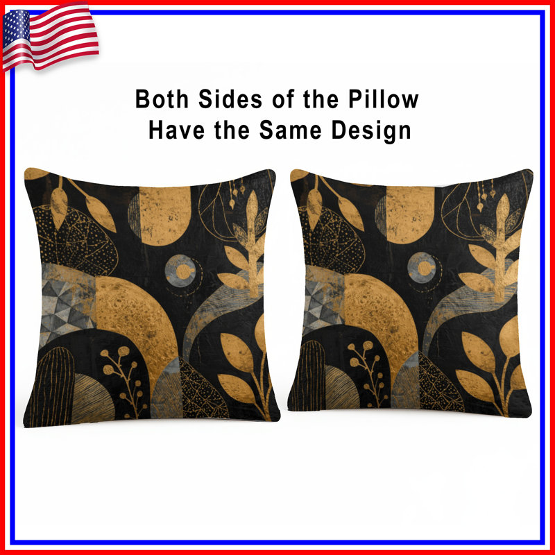 Coussins décoratifs dorés, 20 po x 20 po
