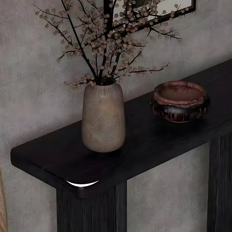 Console en bois massif de style japonais, Noir