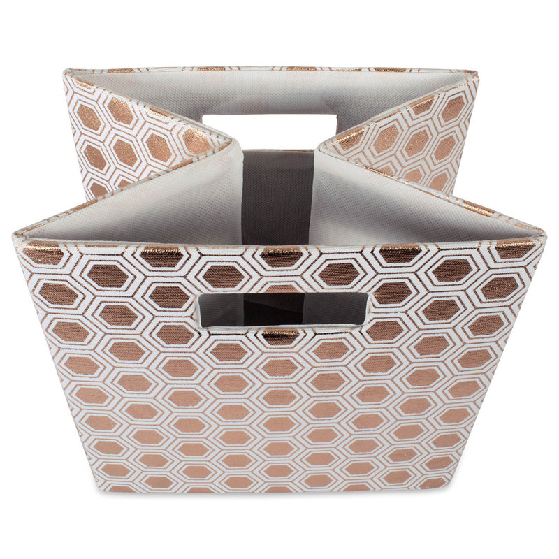 Mercer41 Decorative Bin, Copper, 11" H x 11" W x 11" D