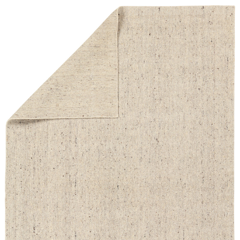 Liseta Westen LOR02 Handmade Solid Gray Area Rug, Rectangle 9' x 12'