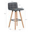 Cross Upholstered Bar Stool with Solid Wood Frame-42036088