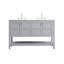 54 inch Double Bathroom Vanity in White-814282242