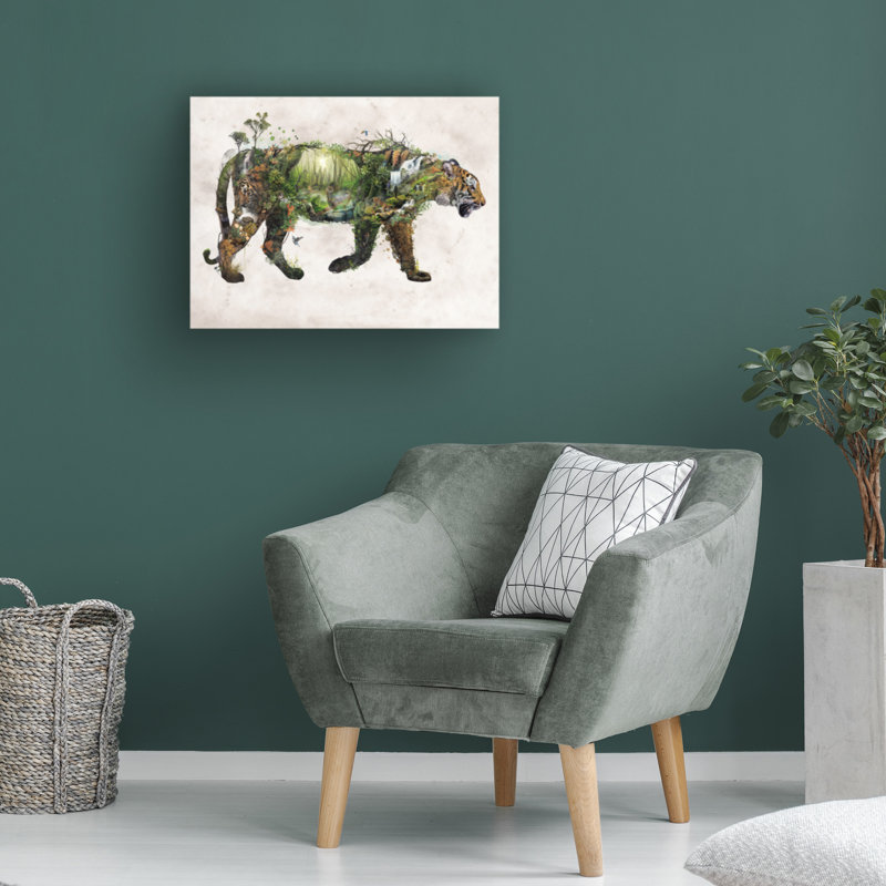 Barrett Biggers Bengal Tiger, art sur toile, H 14 po x l 19 po