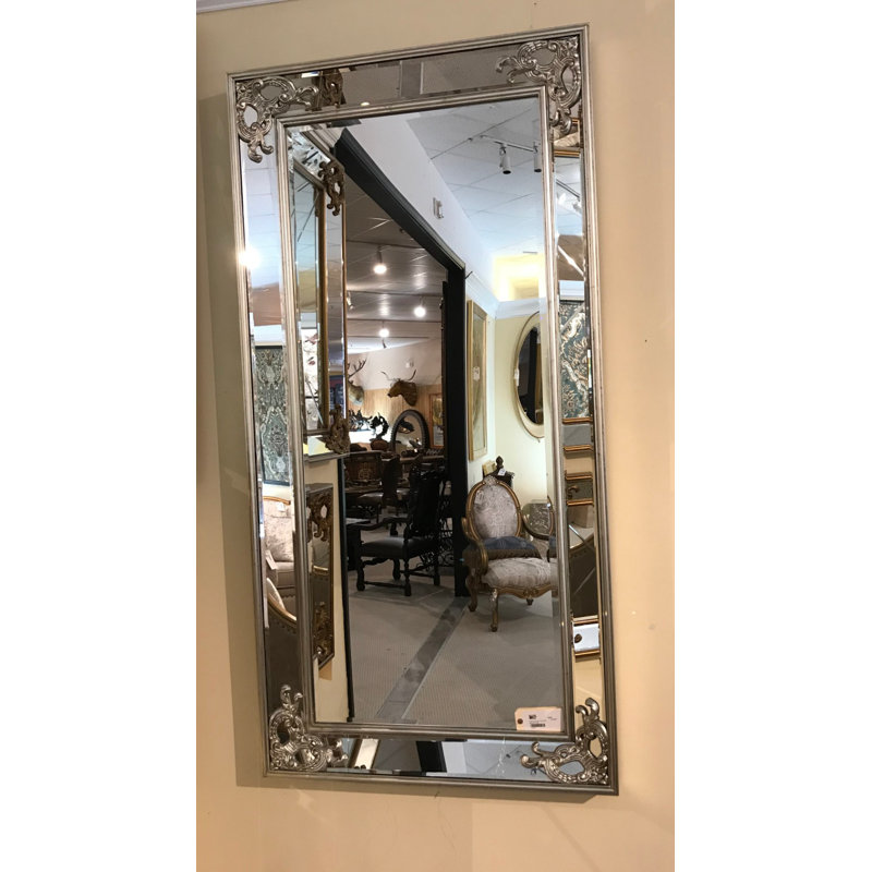 Monte Carlo Silver Leaf Rectangular Wood Mirror
