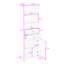 Armoire de rangement haute 3 tiroirs avec tablettes réglables Tall-601855412