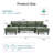 Torrence 105'' Upholstered U-Shaped Sectional Sofa with Double Chaise -1615315202