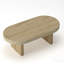 Table basse ovale Mid-Century