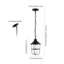 Luminaire suspendu d'extérieur 1 lumière H 11,5 po Lehn