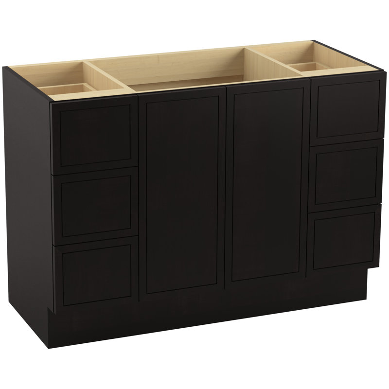 Base de meuble-lavabo en jacquard 48 po seulement, Batiste noir