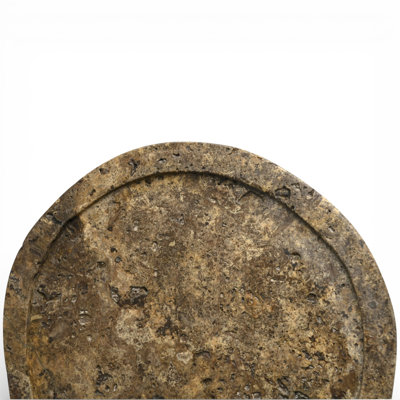 Grey Travertine Organic Shaped Platter