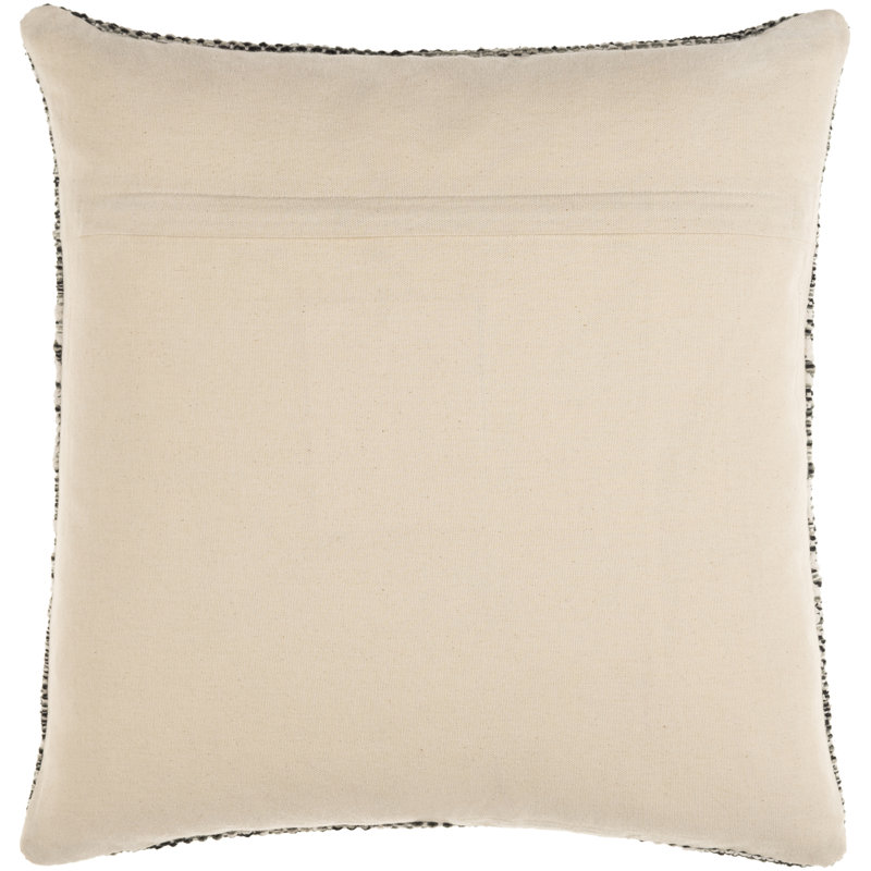 Coussin Julian, Noir/gris anthracite, Duvet, 18 po x 18 po