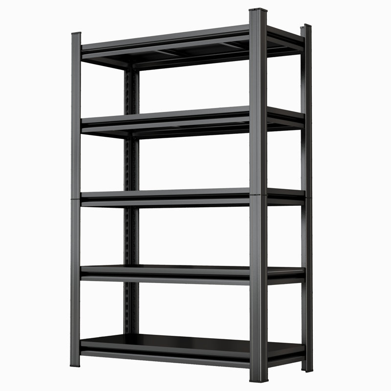 Étagère de rangement à 5 niveaux, étagère réglable en métal 2200 lb, noir, nécessite un assemblage