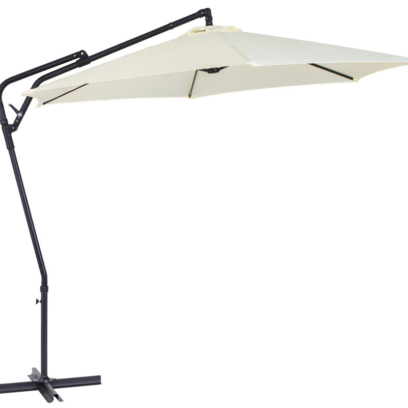 Parasol en porte-à-faux 116 po Monje, Blanc