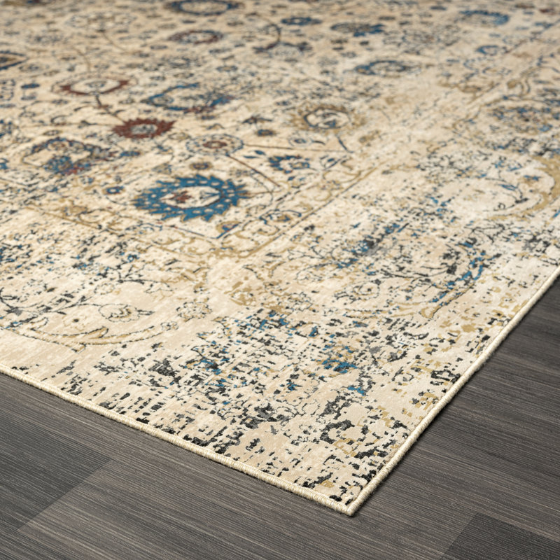 Lydian Area Rug in Ivory, Rectangle 4' x 5'11"