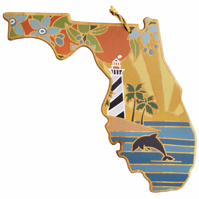 Florida Cutting & Serving Board with Artwork by Summer Stokes