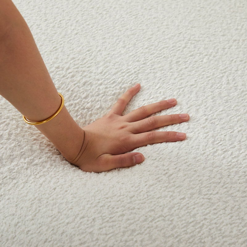 Canapé modulaire de luxe à dossier incurvé de 109,4 po, canapé à dossier incurvé de luxe moderne, deux coussins décoratifs en tissu de chenille, canapé à nuage de compression minimaliste confortable en forme de L pour le salon (méridienne gauche, beige)