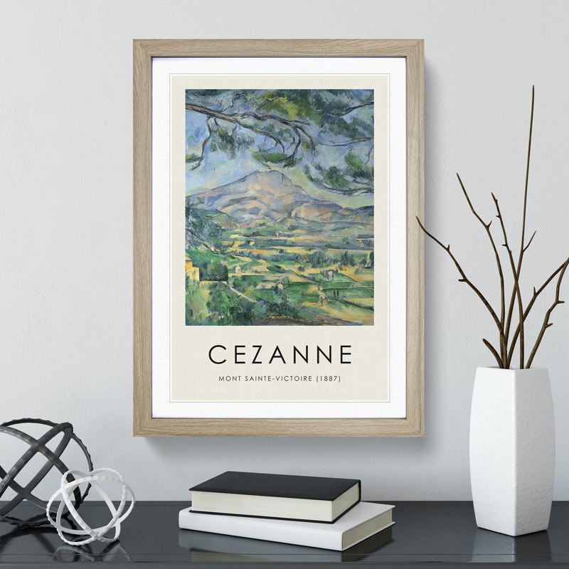 Mont Sainte Victoire Vol.9 by Paul Cezanne - Picture Frame Painting, 36cm H x 27cm W x 2cm D