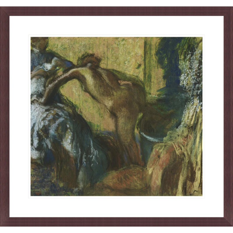 «After the Bath» par Edgar Degas, impression giclée sur cadre, H 23,5 po x l 24,86 po