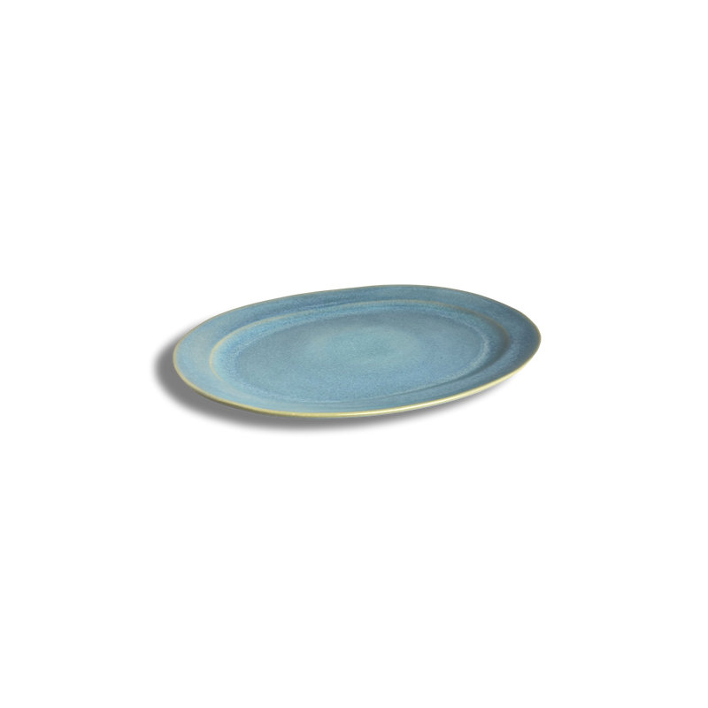 Stillwater Azul Stoneware Platter, Green