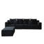 Canapé modulaire en forme de L avec repose-pieds et porte-gobelets Boneless-1002726475