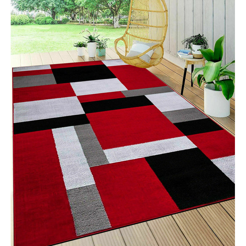 Askim Geometric Indoor / Outdoor Area Rug, Rectangle 60 x 220cm