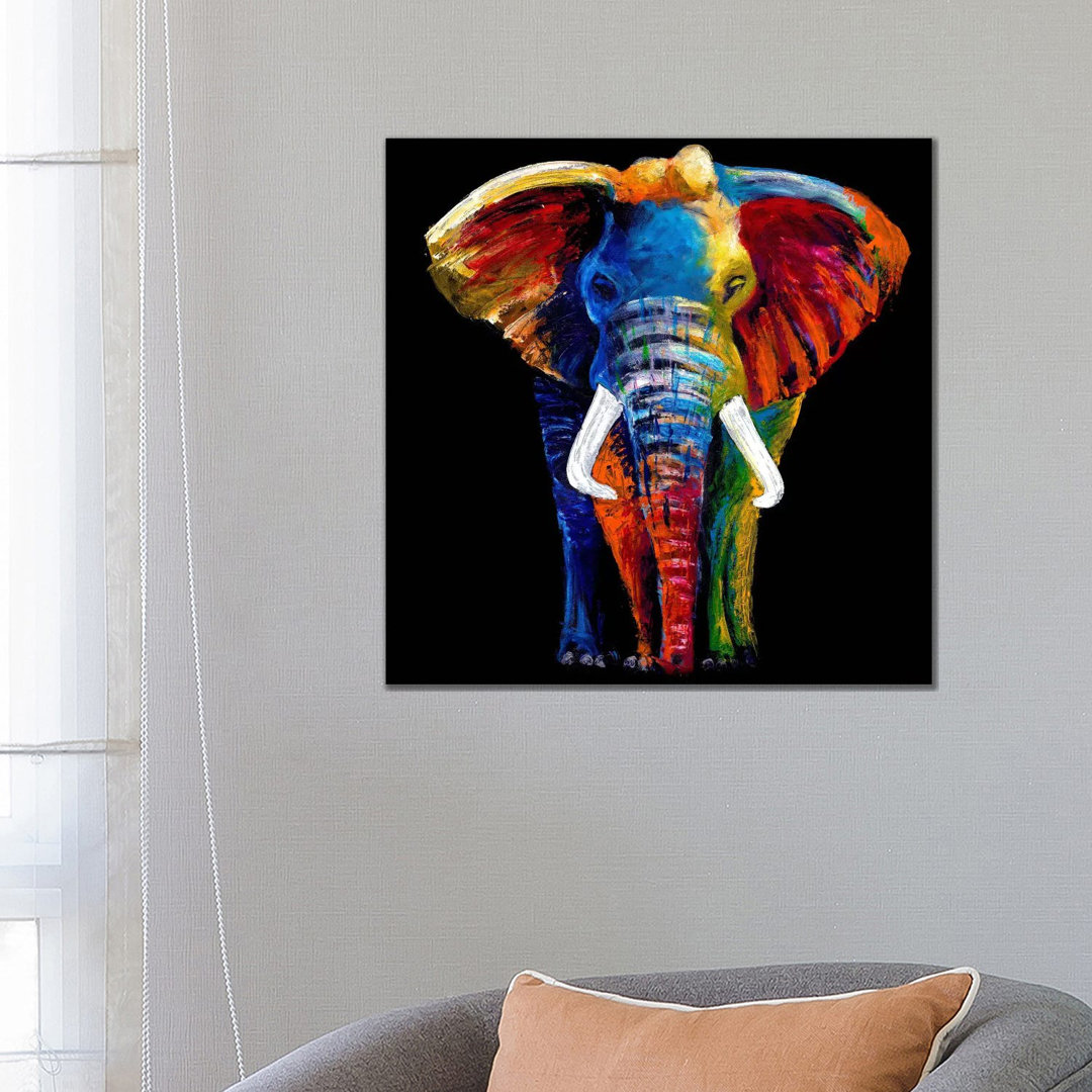 Der große Elefant von Clara Summer - Galerie- Giclée auf Leinwand