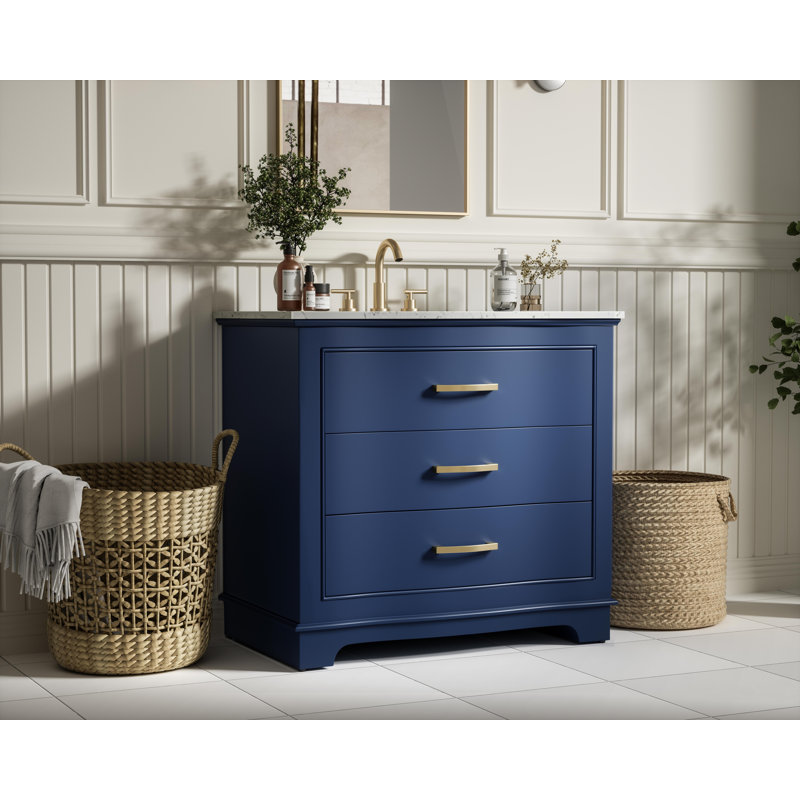 Knox 36 inch Single Bathroom Vanity, Blue