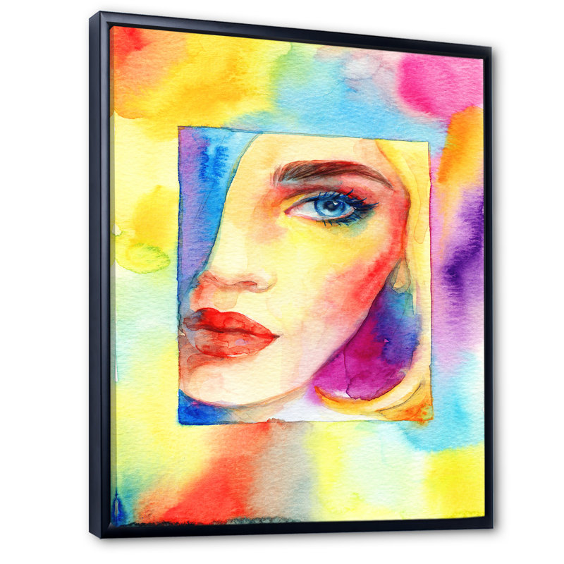 - Décoration murale en toile Glam, H 12 po x l 8 po x P 1 po, Cadre flottant noir