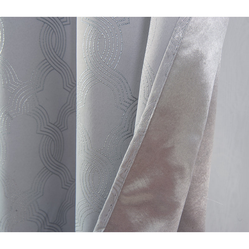 Ceria Blackout Curtain Single Panel, Gray