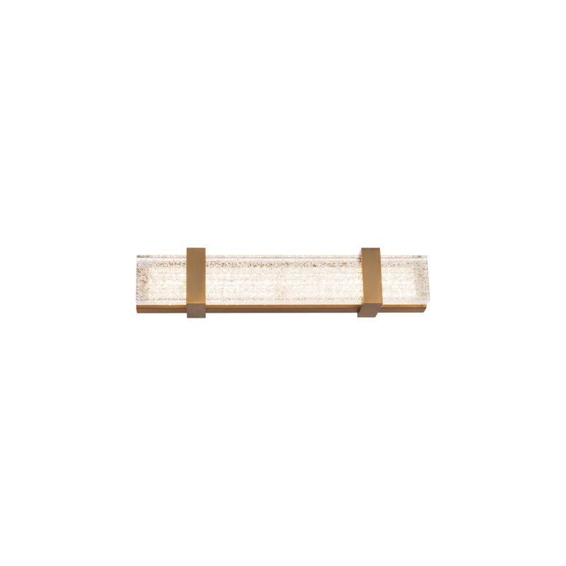 Verandah Dimmable LED Vanity Light, Aged Brass