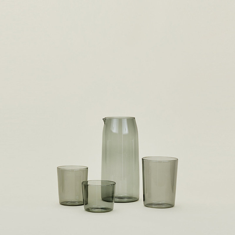 Small Smoke Borosilicate Glass Tumbler Set