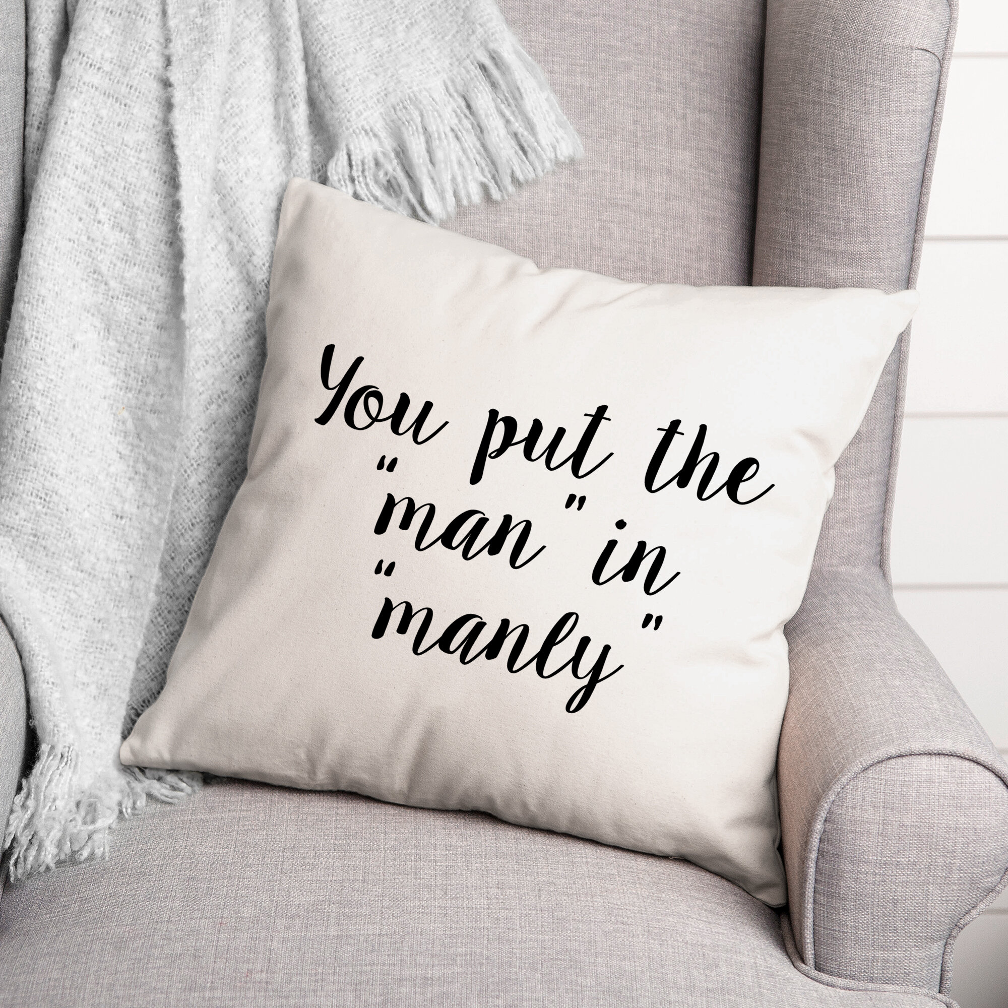 Manly throw online pillows