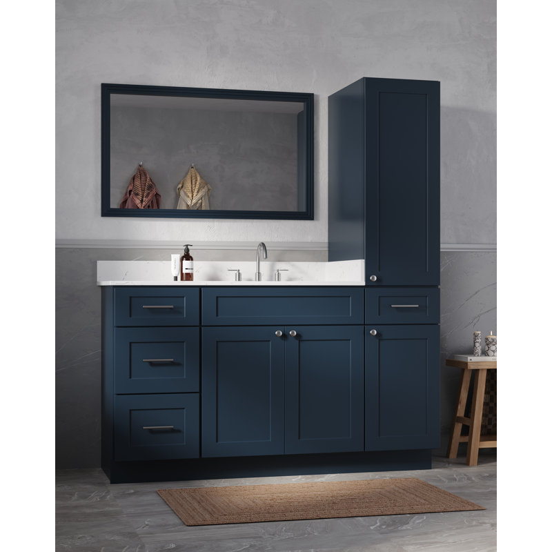 Ensemble de meuble-lavabo simple 60 po Disar, Bleu