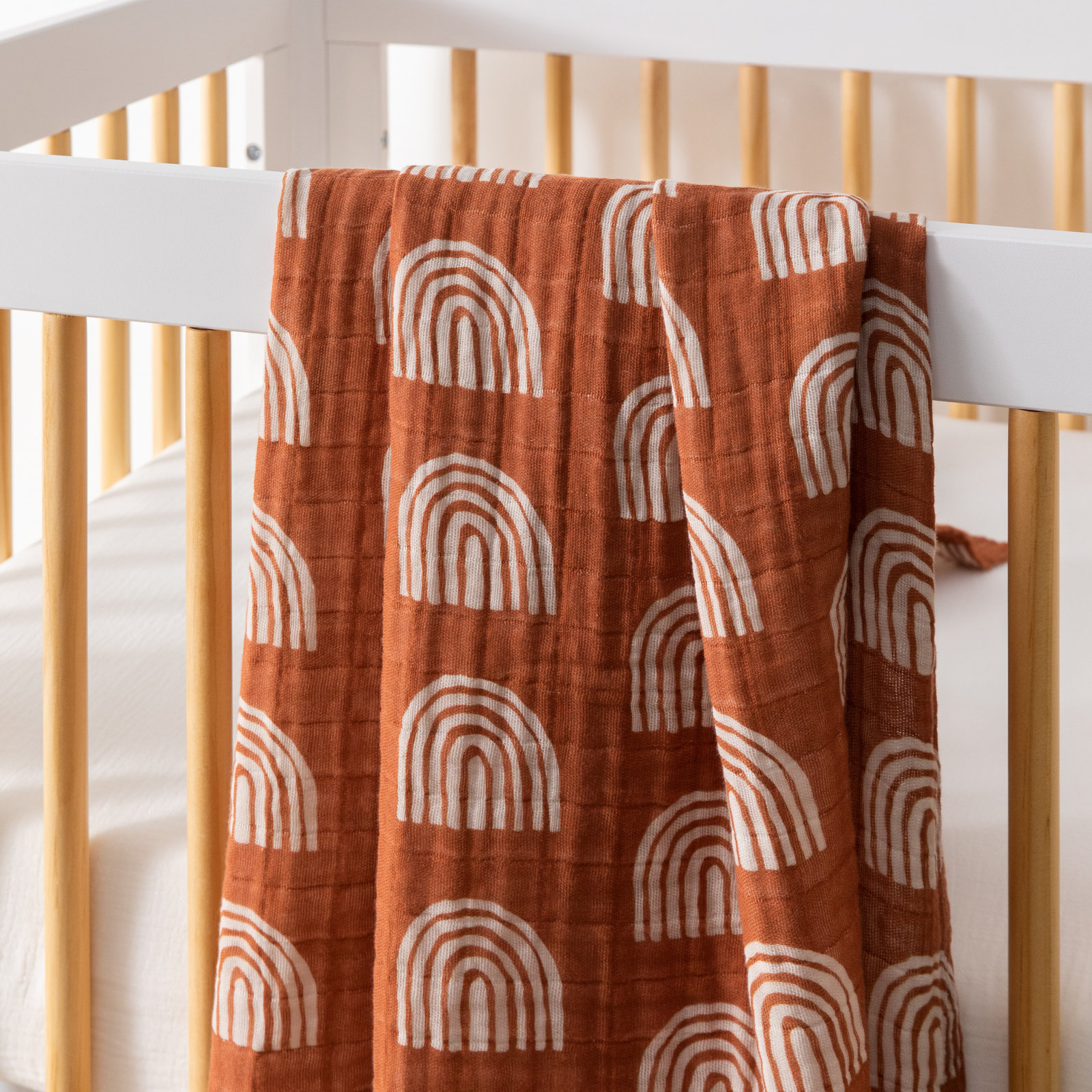 Rainbow Muslin Swaddle