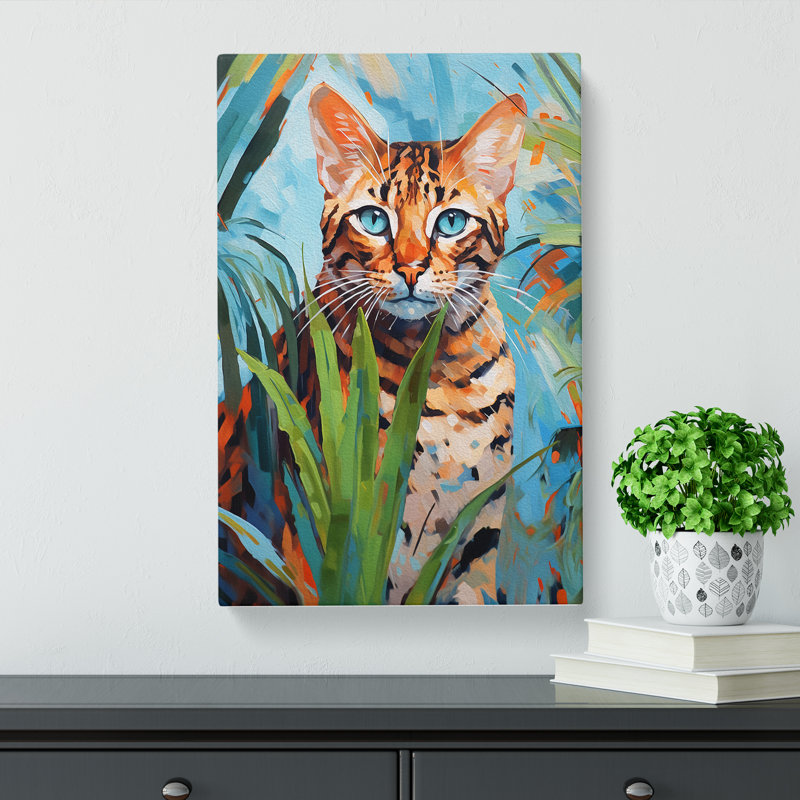 Bengal Cat Impressionism No.2 - Print, 60cm H x 40cm W x 3cm D